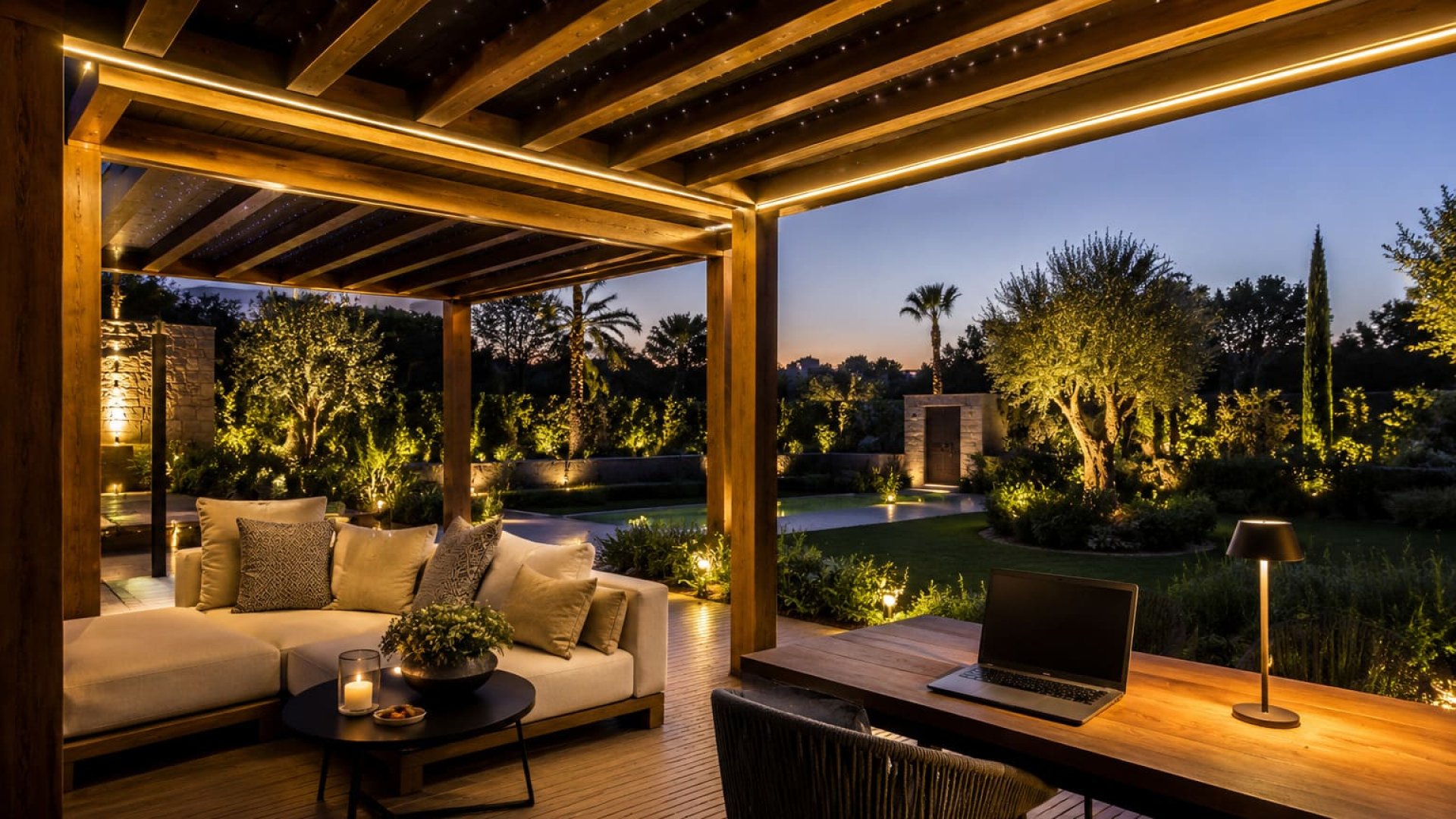 Iluminación LED para estructuras de madera: Ambientes mágicos en tu jardín